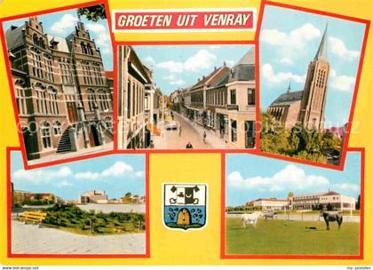 72804864 Venray Rathaus Strassenpartie Kirche Pferde