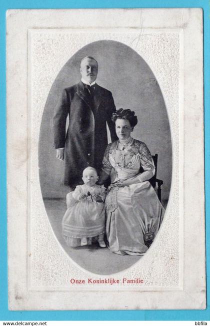 NEDERLAND prentbriefkaart Onze Koninklijke Familie 1910 Dinxperloo naar Almelo