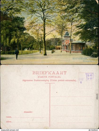 Ansichtskarte Rotterdam Rotterdam Diergaarde 1913