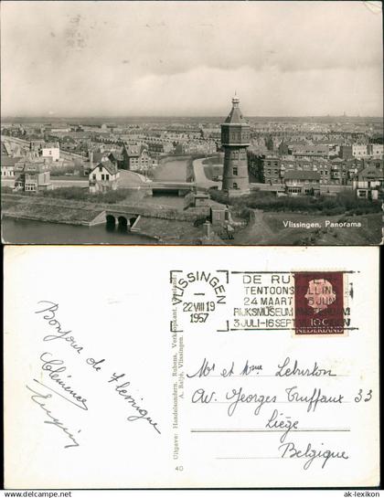 Postkaart Vlissingen Panorama-Ansicht 1957