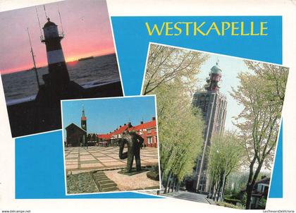 PAYS BAS - Westkapelle - Phare - Place - Multi-vues - Carte postale