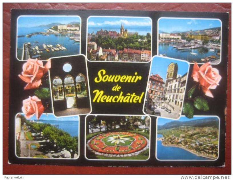 Neuchatel (NE) - Mehrbildkarte "Souvenir de Neuchatel"