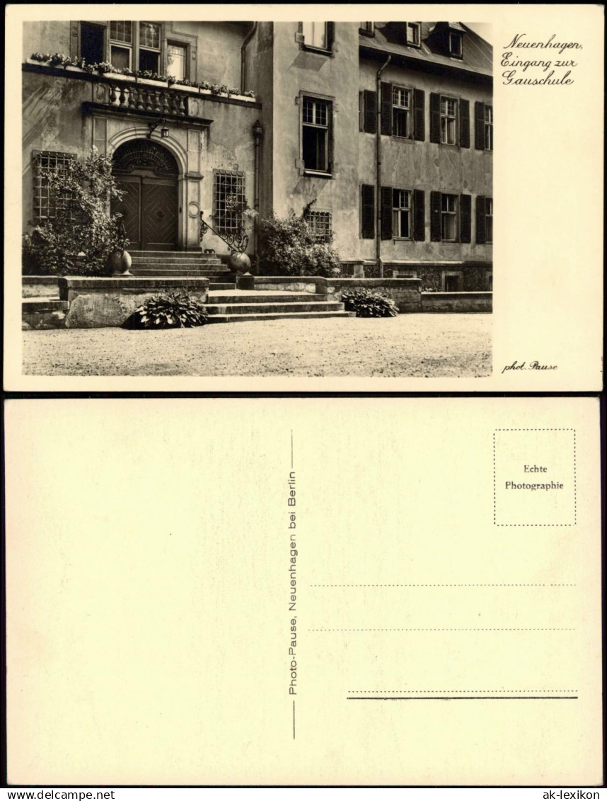 Neuenhagen bei Berlin Eingang zur Gauschule Schule Schulgebäude 1940