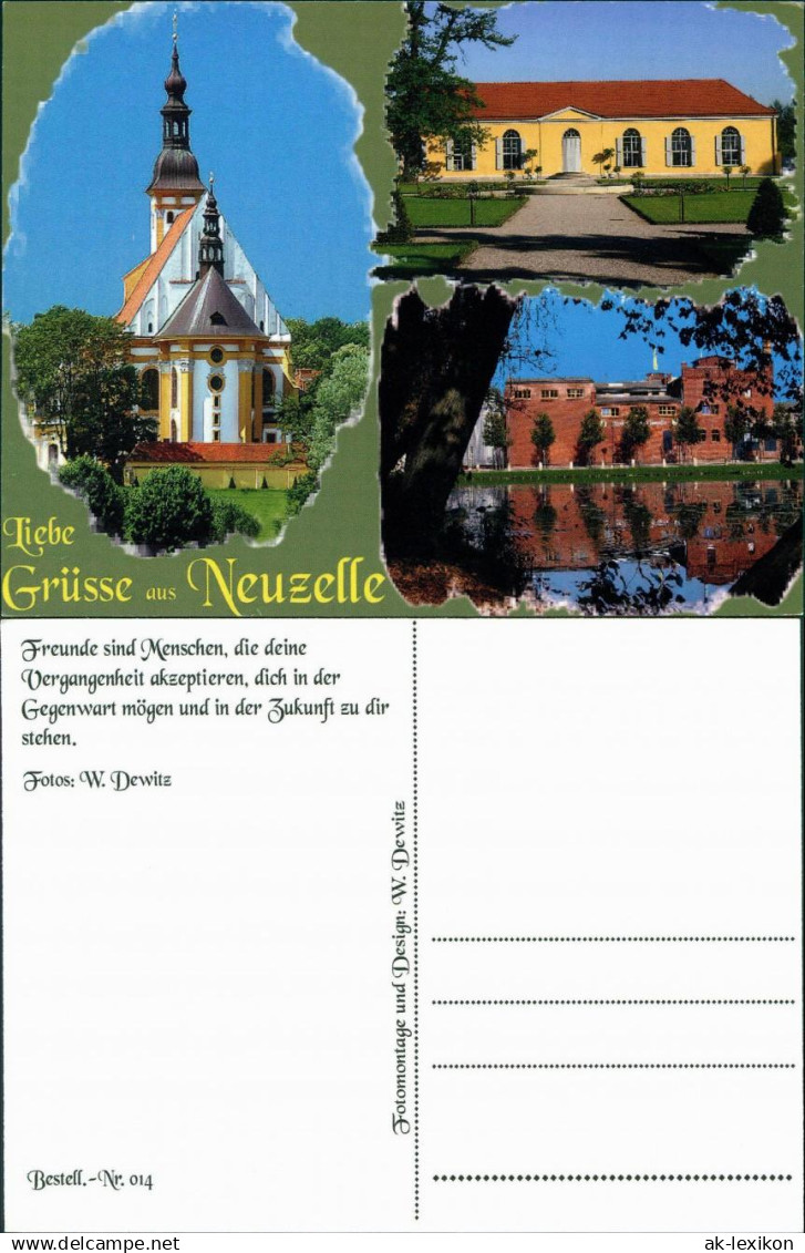 Neuzelle Gruss aus Neuzelle, Mehrbildkarte mit 3 Foto-Ansichten 2000