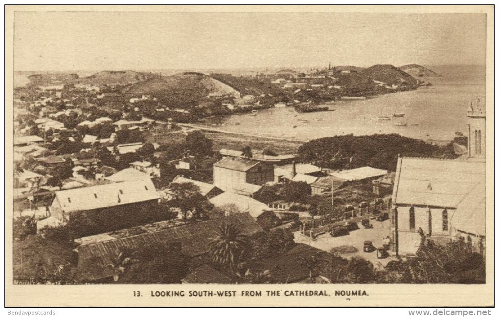 new caledonia, NOUMEA, Looking South-West from the Cathedral (1940s)