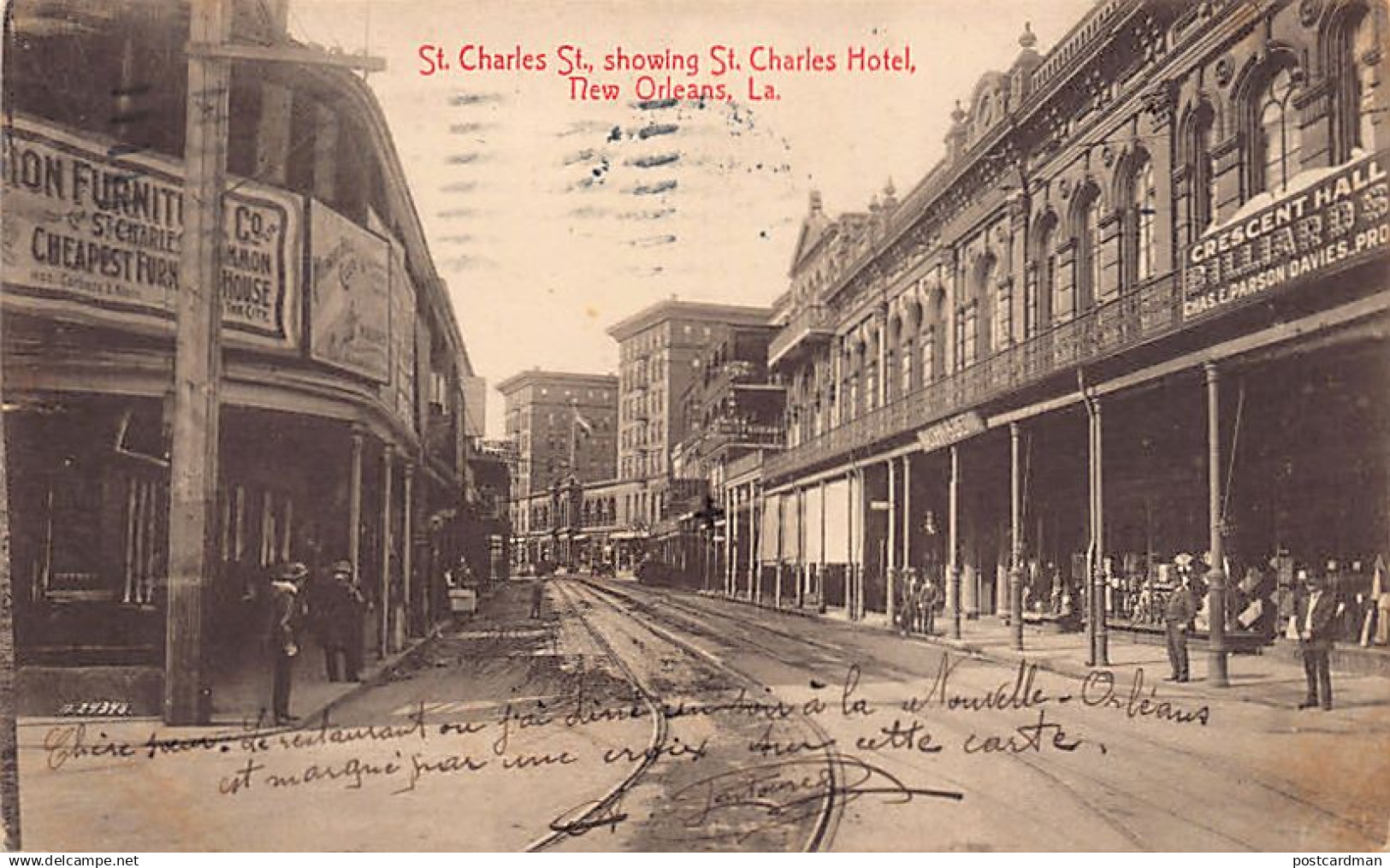 NEW ORLEANS (LA) St. Charles St. showing Charles Hotel