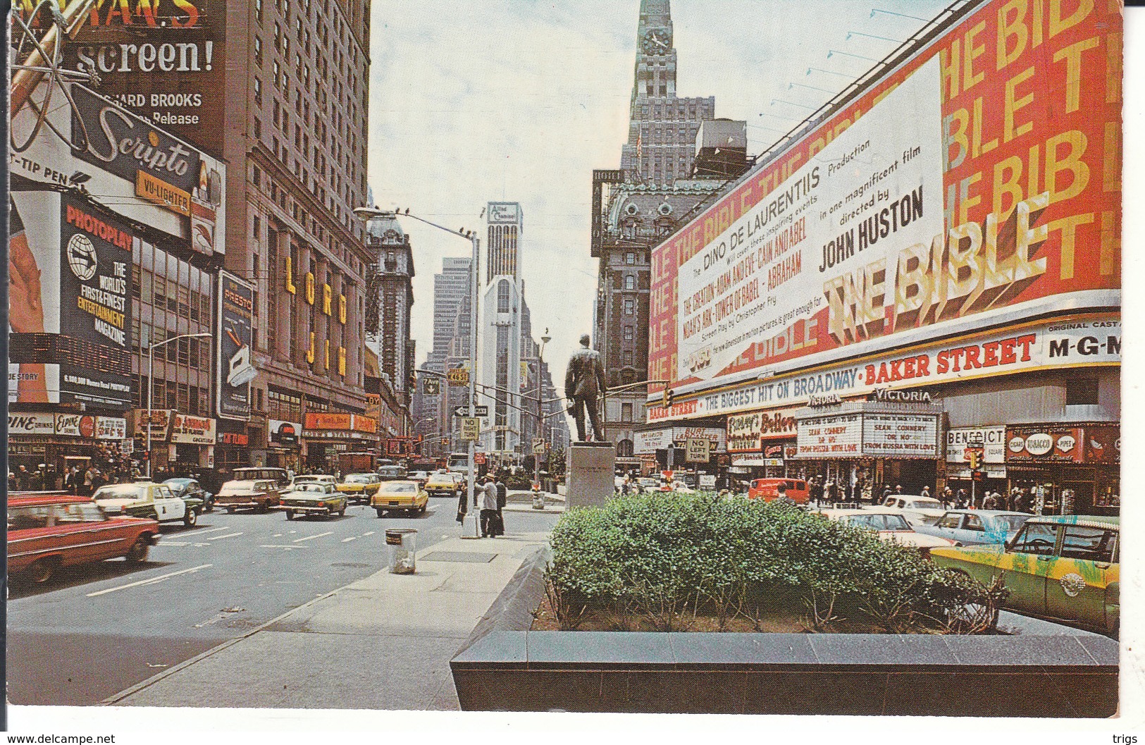 New York City - Time Square Showing the New Allied Chemical Tower Building