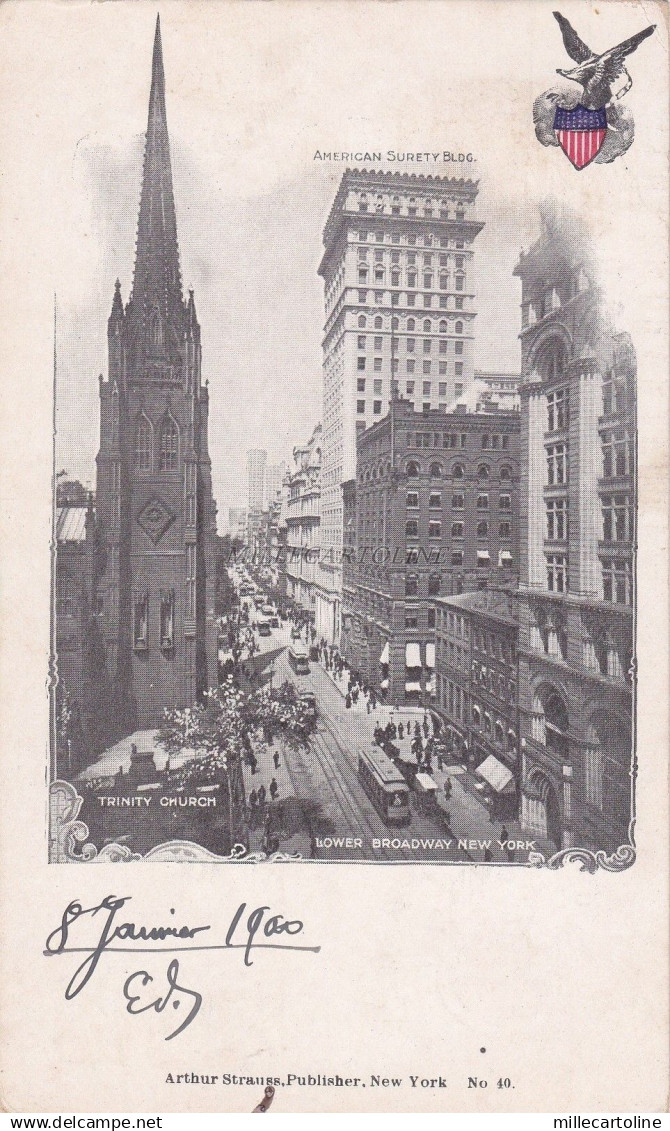 NEW YORK -  New York City - Lower Broadway 1900