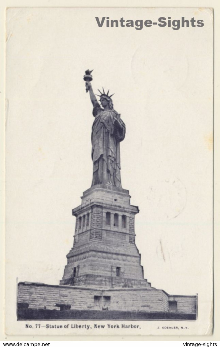 New York / USA: Statue Of Liberty - N.Y. Harbour (Vintage PC 1904)