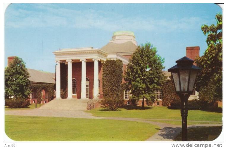 Newark DE Delaware, University of Delaware Memorial Library, c1940s/50s Vintage Postcard