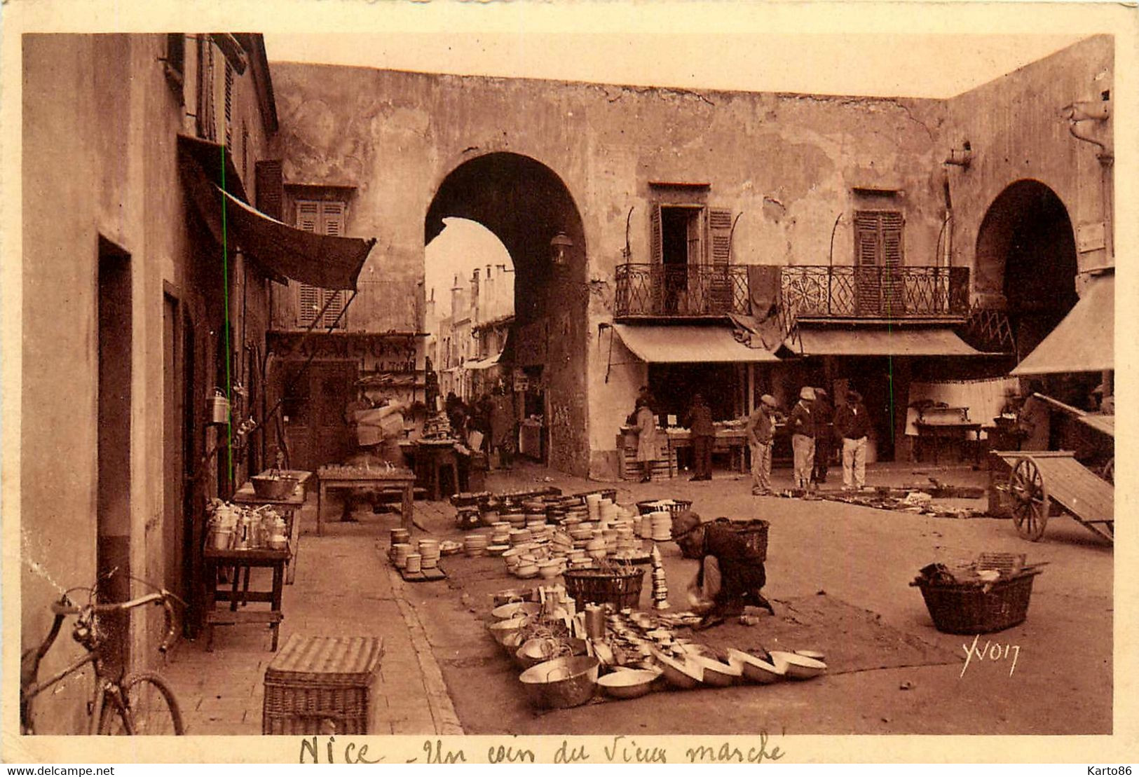 nice * un coin du vieux marché * foire marchands