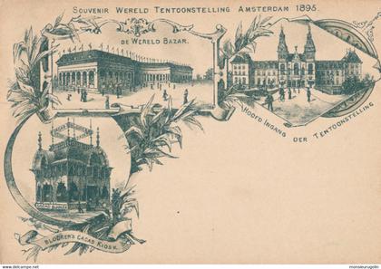 PAYS BAS  )) AMSTERDAM   souvenir WERELD TENTDONSTELLING AMSTERDAM 1895  **