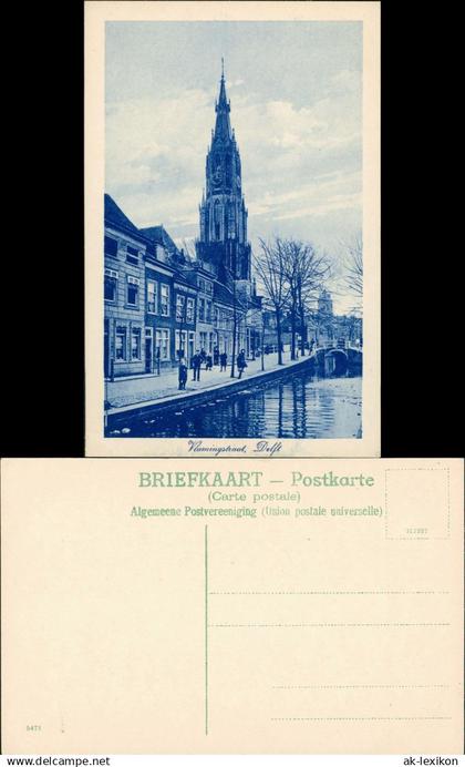 Postkaart Delft Delft Vlamingstraat 1928