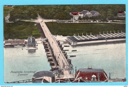 NEDERLAND prentbriefkaart Schipbrug 1924 Deventer - Amsterdam