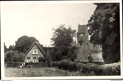 CPA Norg Drenthe, Haus, Kirche, Kuh