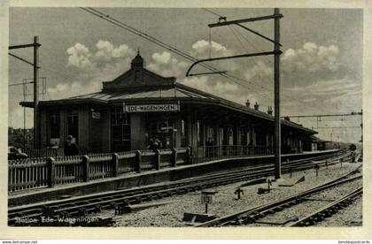 Nederland, EDE, Station Ede-Wageningen (1940s) Ansichtkaart