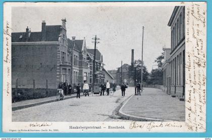 NEDERLAND prentbriefkaart Haaksbergerstraat  1903 Enschedé - Hengelo