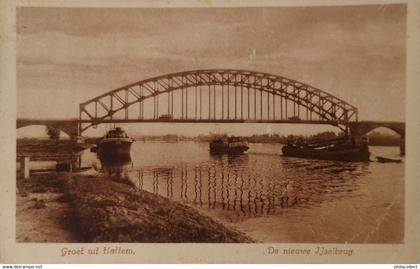 Hattem // Groet uit - De Nieuwe IJsselbrug (Schip - Binnenvaart) 1931