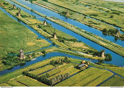 PAYS BAS - Kinderdijk - Panorama Molens Kinderdijk - Carte postale