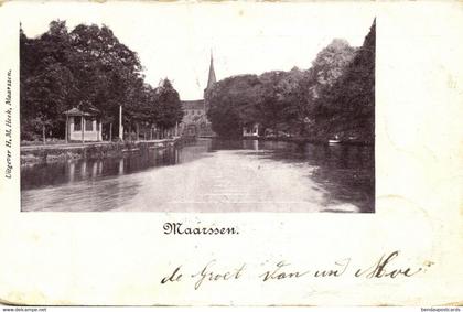 Nederland, MAARSSEN, Panorama met Kerk (1902) Ansichtkaart