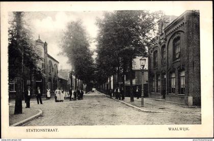 CPA Waalwijk Nordbrabant Niederlande, Stationstraat