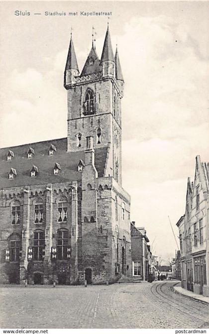 SLUIS - Stadhuis met Kapellestraat - Uitg. A. de Pauw