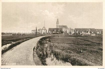 43500243 Marken Ortsansicht mit Kirche Marken