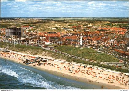 71948379 Egmond aan Zee Panorama Strand Fliegeraufnahme