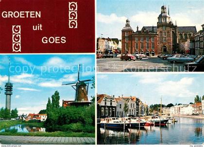 73212681 Goes Netherlands Windmuehle Rathaus Hafen Goes Netherlands