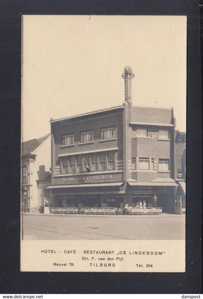 Niederlande AK Tilburg Cafe Restaurant De Lindeboom 1939