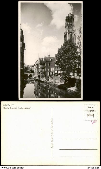 Postkaart Utrecht Utrecht Oude Gracht (Lichtegaard) 1940