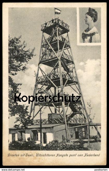 ALTE POSTKARTE GROETEN UIT VAALS UITZICHTOREN HOOGSTE PUNT VAN NEDERLAND KONINGIN Ansichtskarte AK cpa postcard