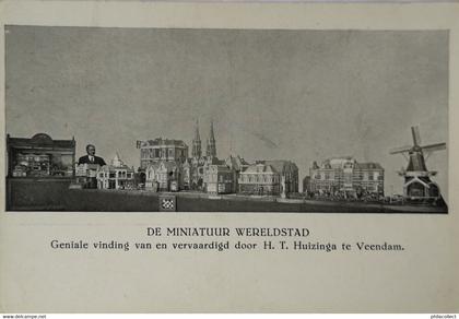 Veendam (Grn.) miniatuur Wereldstad gemaakt door H. T. Huizinga te Veendam 19??