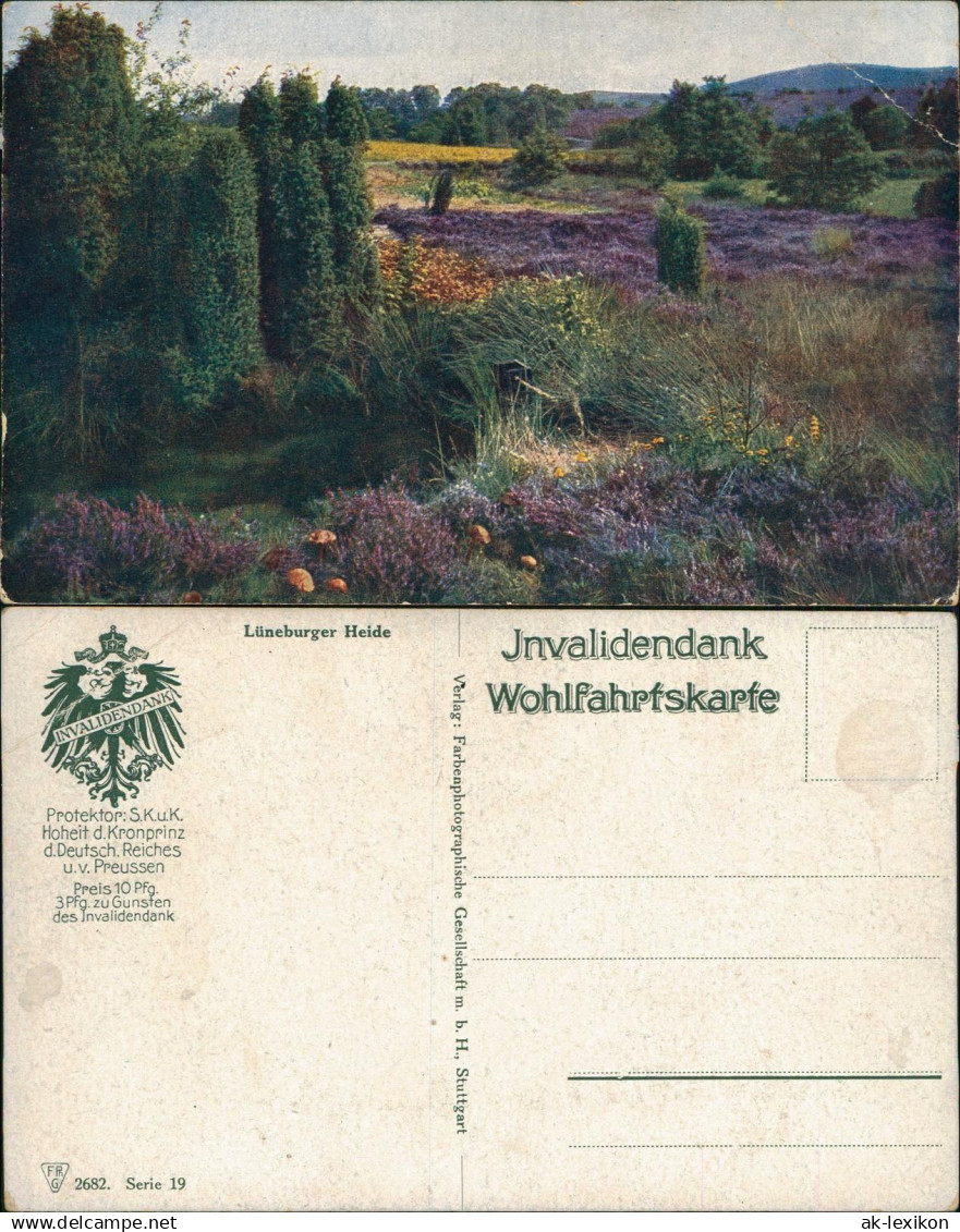 .Niedersachsen Lüneburger Heide Jnvalidendank Wohlfahrtskarte 1920