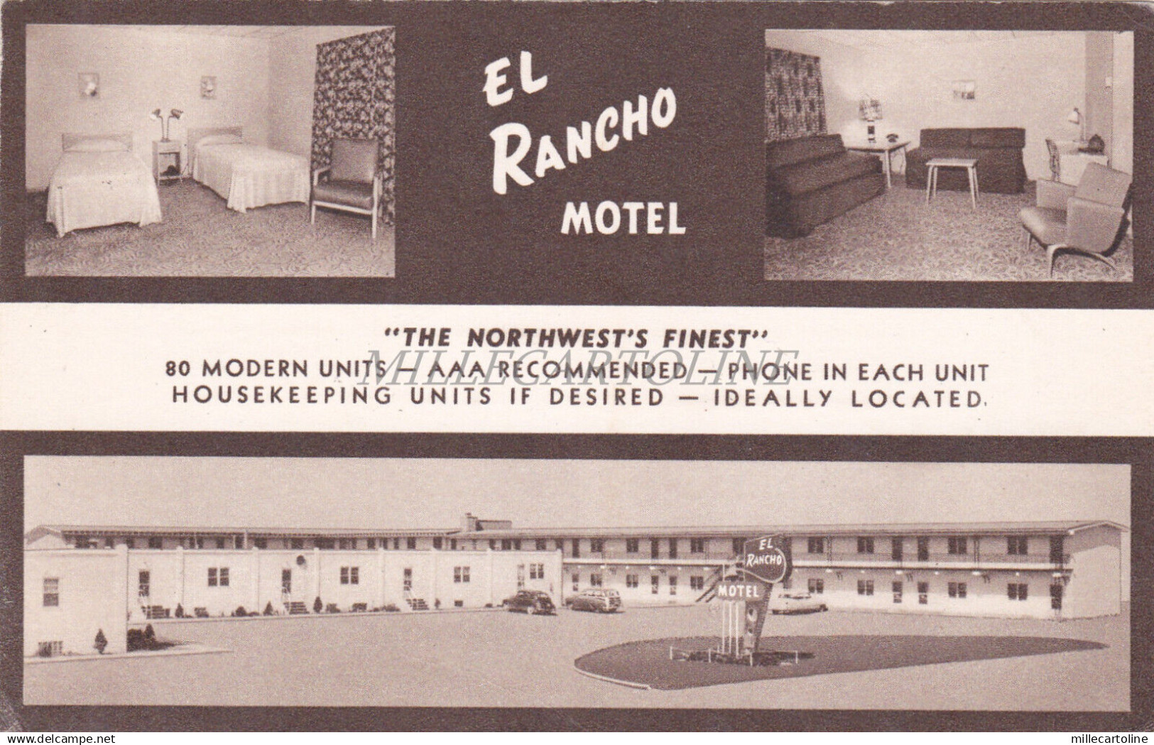 NORTH DAKOTA - El Rancho Motel, Postcard