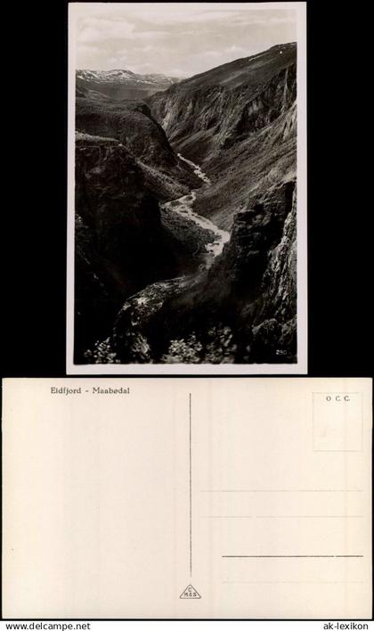 Norwegen Norge Eidfjord Maabødal Norge Norway Norwegen Allgemein 1930