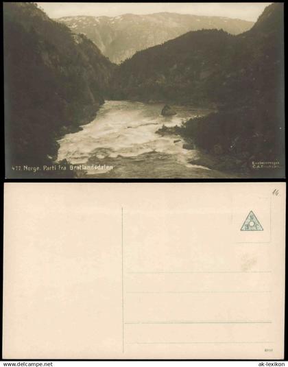 Norwegen Norge Norwegen Norge Parti fra Bratlandsdalen Fluss Landschaft 1910