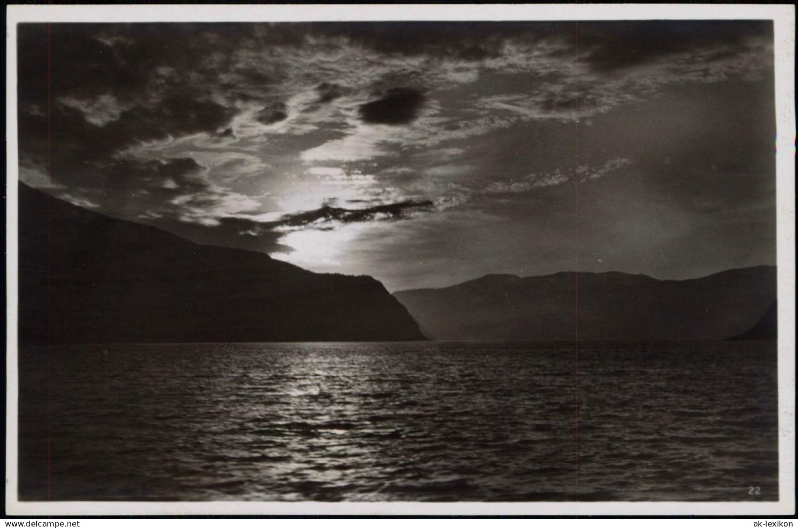 Norwegen Allgemein Norwegen Norge Norway - Stimmungsbild bei Nacht 1928