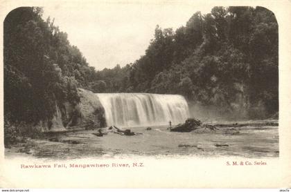 PC NEW ZEALAND, RAWKAWA FALL, MANGAWHERO RIVER, Vintage Postcard (b43890)