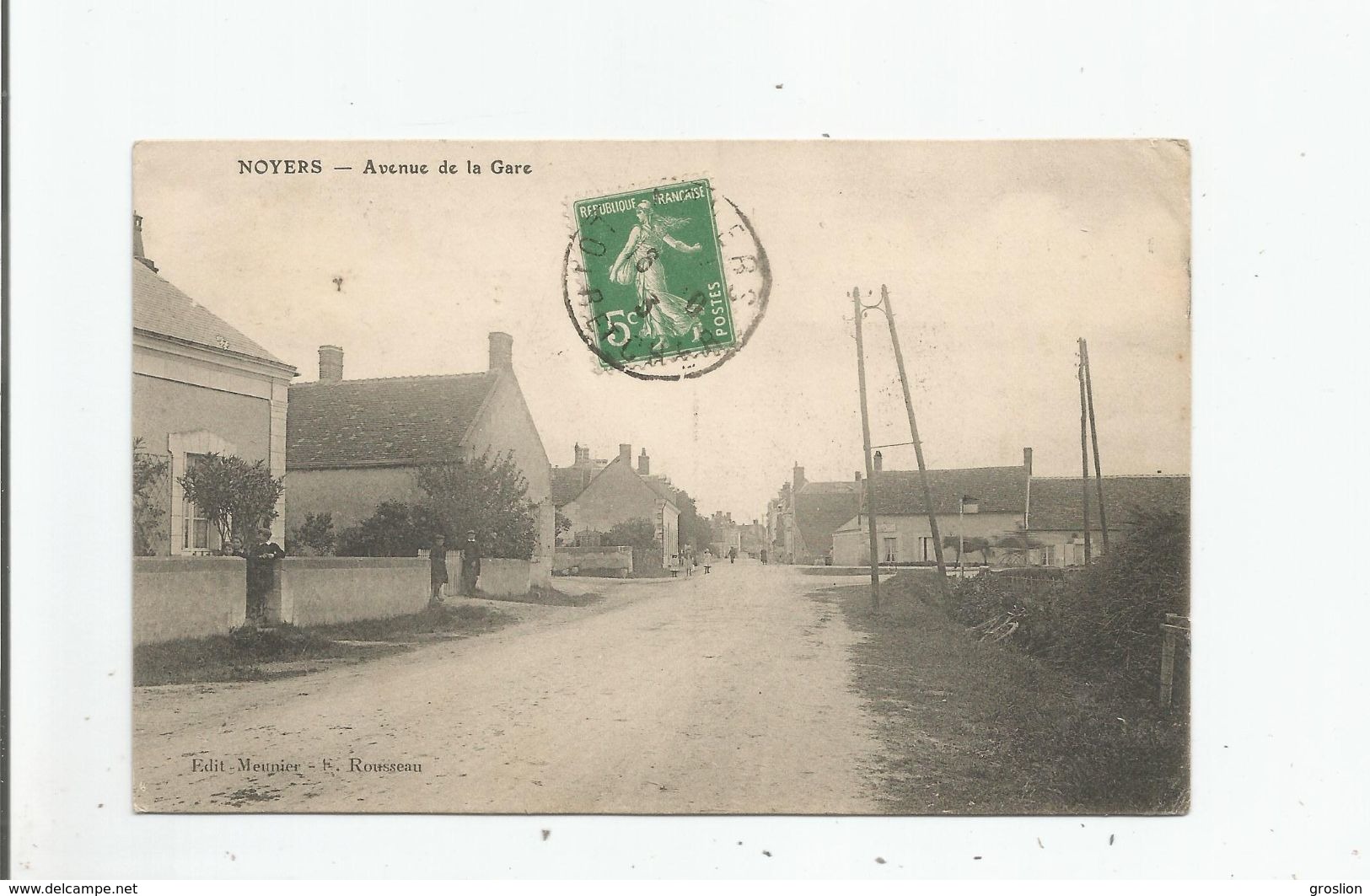 NOYERS SUR CHER (LOIR ET CHER) AVENUE DE LA GARE 1913