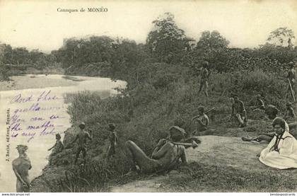 new caledonia, MONEO, Armed Native Kanak, Canaques (1910s) Postcard