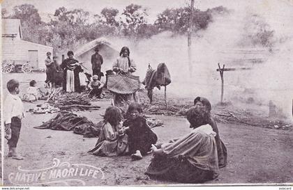 Native Maori Life Aborigines  Wellington 1912 Aborigènes .