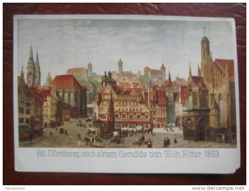 Nürnberg - Künstlerkarte Nürnberg 1893