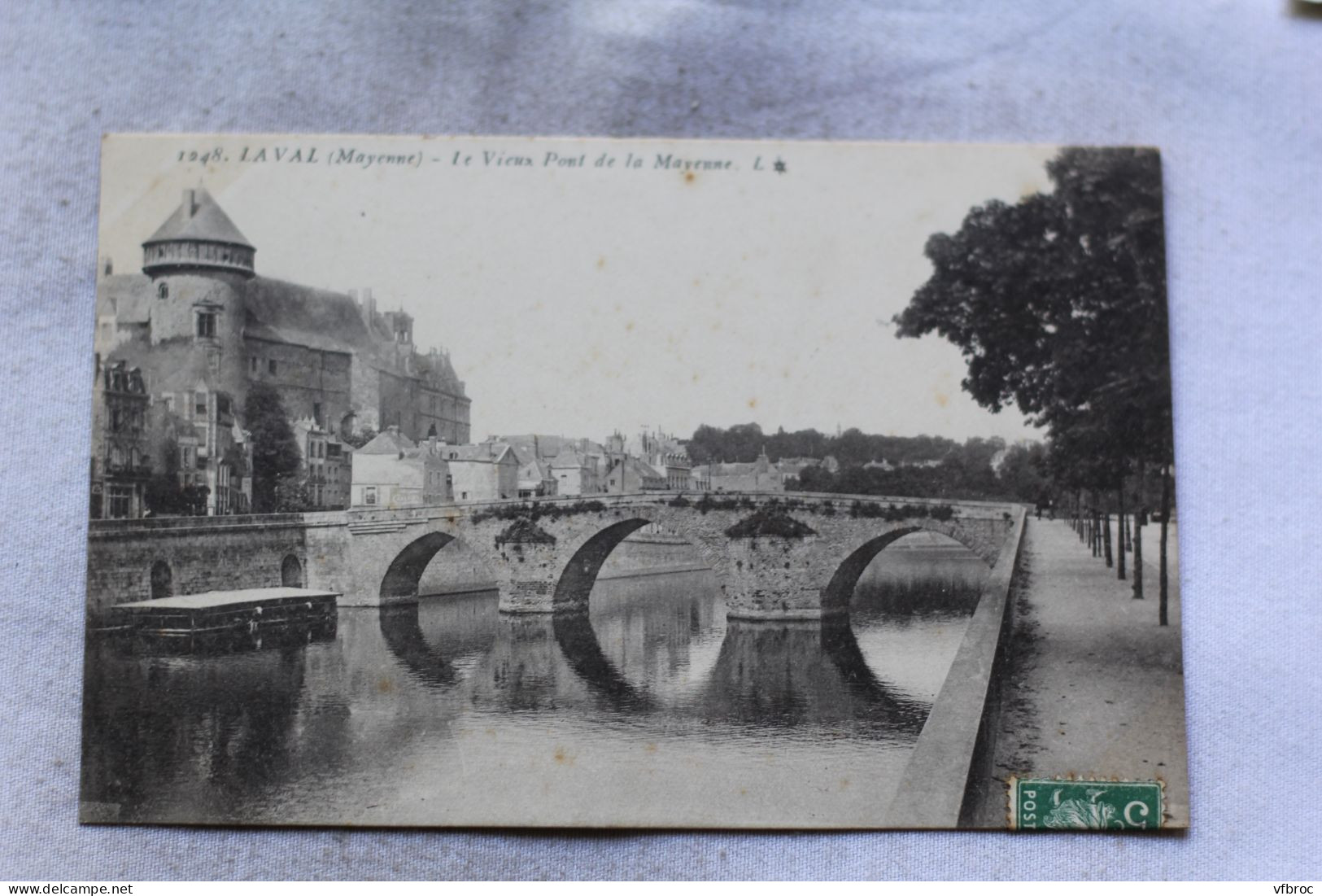 O368, Cpa 1909, Laval, le vieux pont de la Mayenne, Mayenne 53