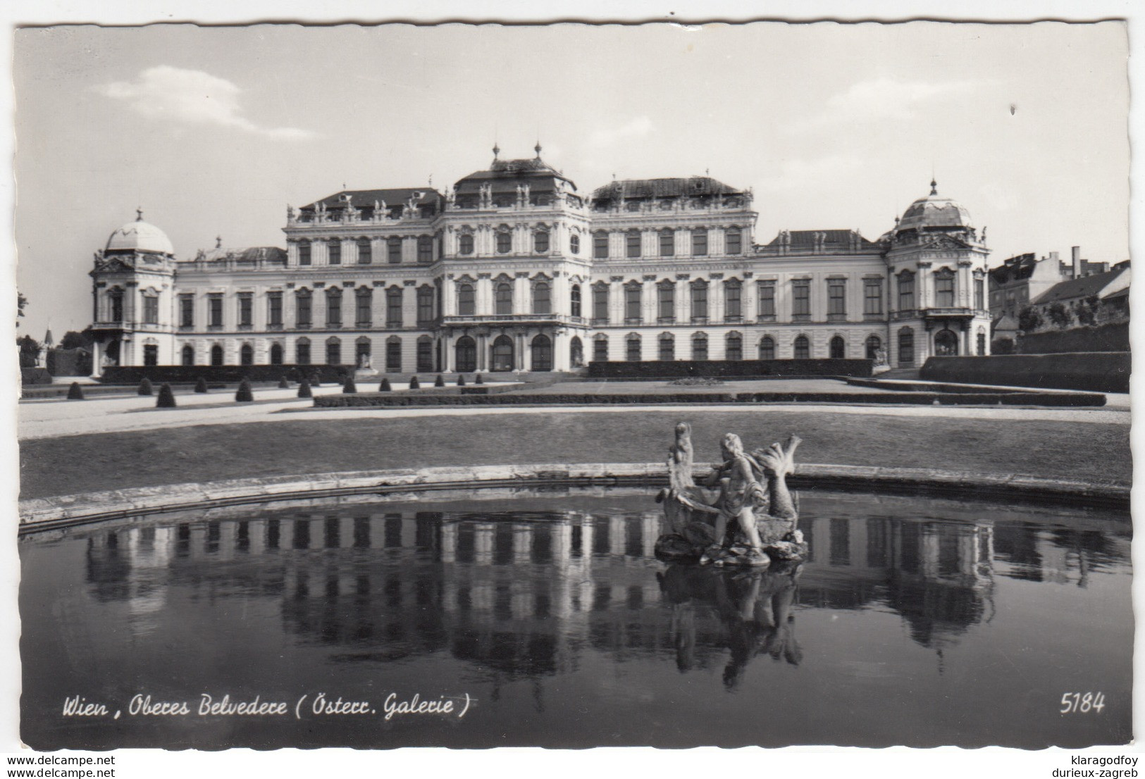 Oberes Belvedere photopostcard travelled 196? b170228