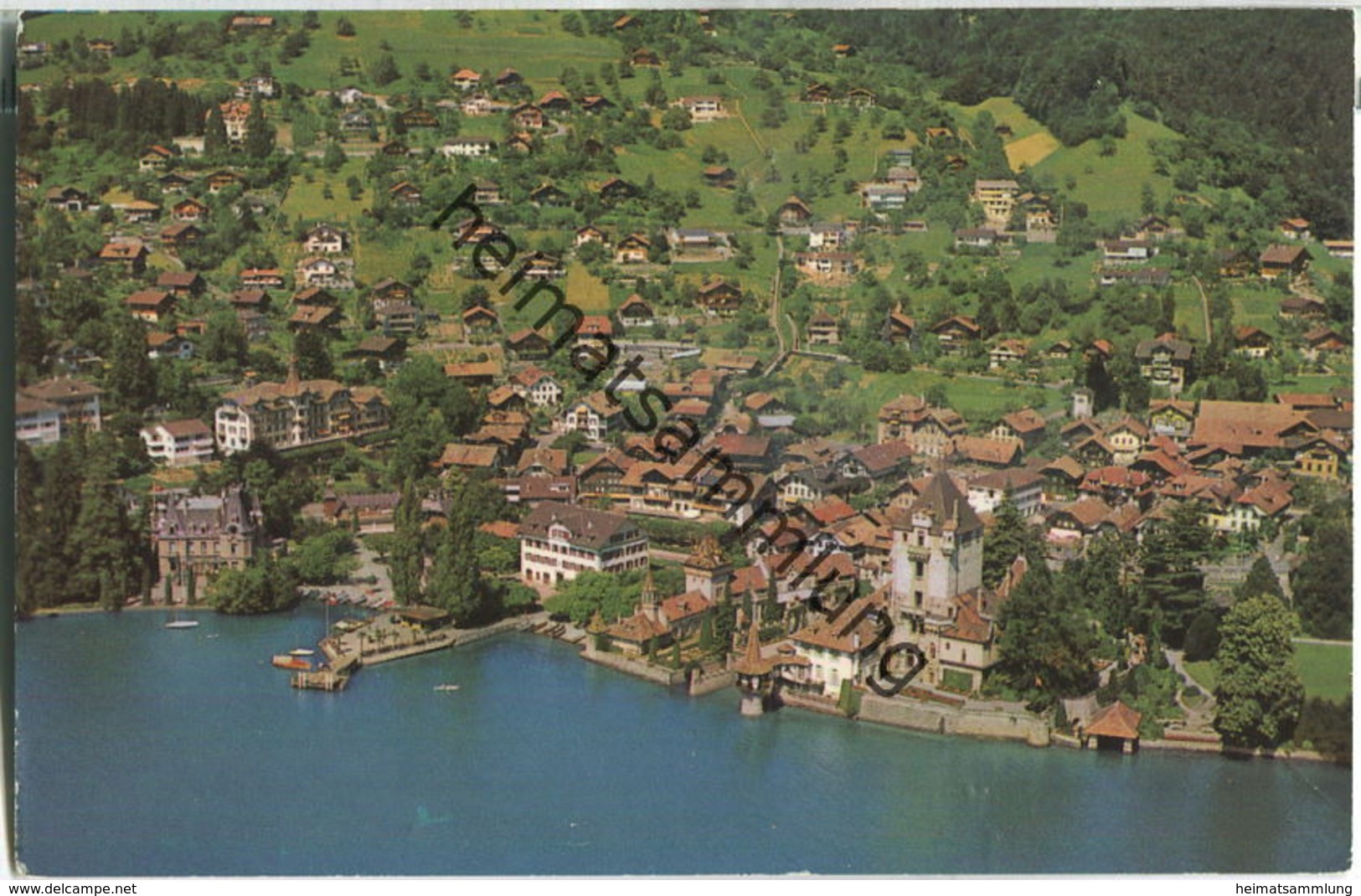 Oberhofen am Thunersee - Flugaufnahme - Verlag Photoglob-Wehrli Zürich