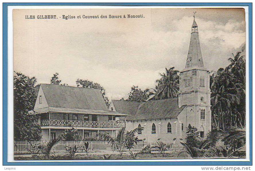 OCEANIE --  KIRIBATI --  Iles Gilbert --  Eglise et couvent des soeurs  à Nonouti