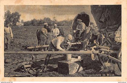 Ukraine - GALICIA World War One - Morning toilet in the bivouac