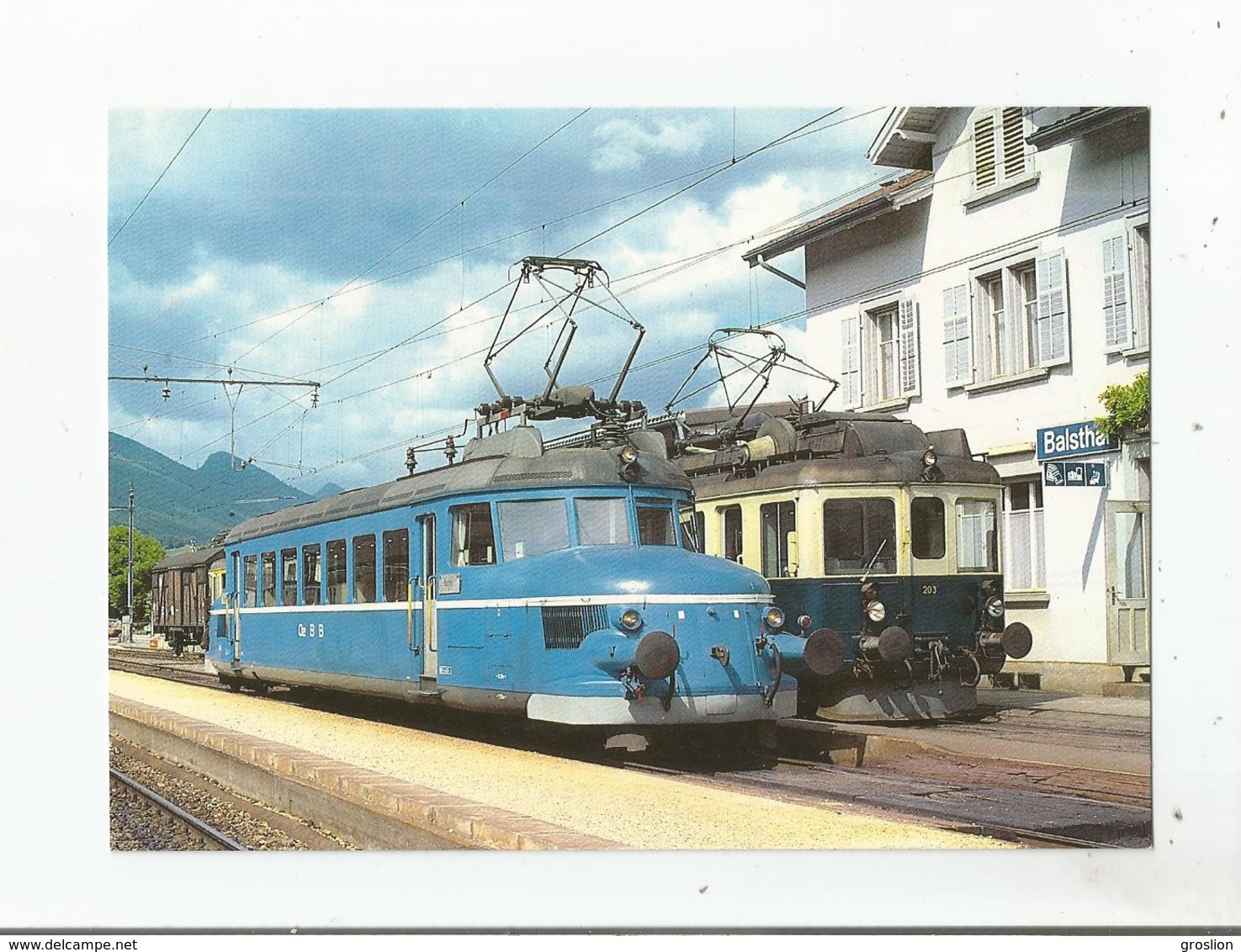 OENSINGEN BALSTHAL BAHN OeBB VOR DER STATION BALSTHAL AM 29 JUNI 1982    (3306)