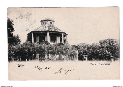 Wien Prater, Lusthaus old postcard posted 1905 to Zagreb  b220510